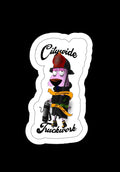 Courage the Can Man | Firefighter Cartoon-Inspired Laminated Vinyl Sticker